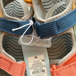 Cat & Jack Multi-Color Kids Adjustable Strap Sandals - Navy, Orange, Olive, Tan